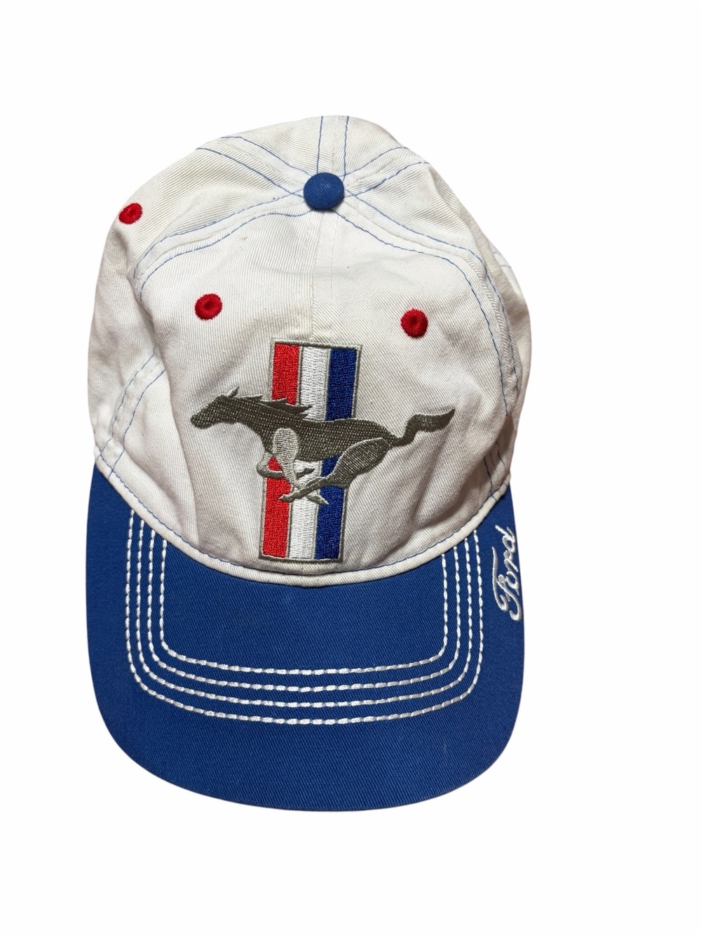 Ford Mustang Men's Official Mustang‎ Logo Blue
White Hat Cap Open Road Vintage
